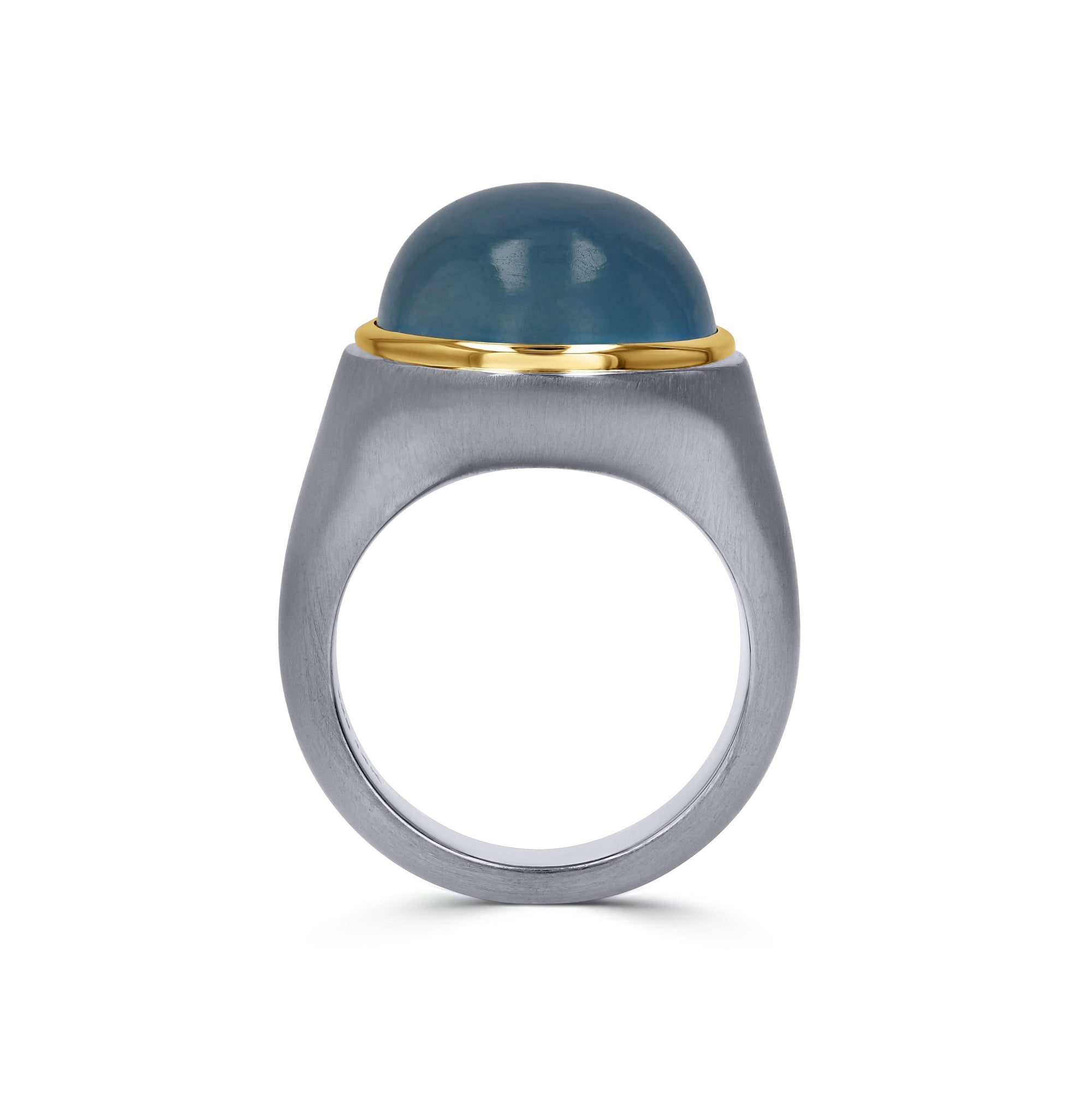 Aquamarine Gem Drop Signet Ring - Skeie's Jewelers