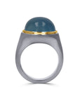 Aquamarine Gem Drop Signet Ring - Skeie's Jewelers
