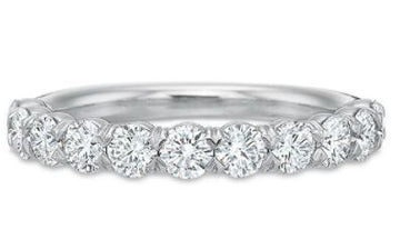 The Silk Prong Half-Round Diamond Band