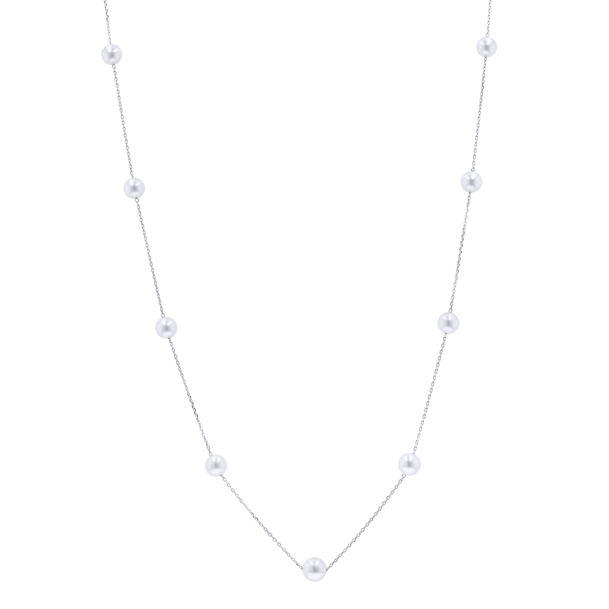 32" Station Pearl Necklace - Skeie's Jewelers