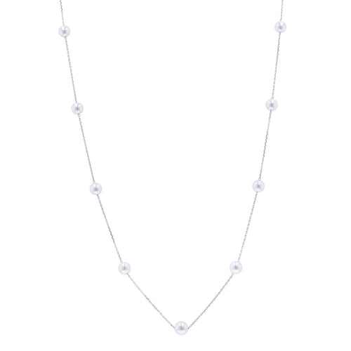 32" Station Pearl Necklace - Skeie's Jewelers