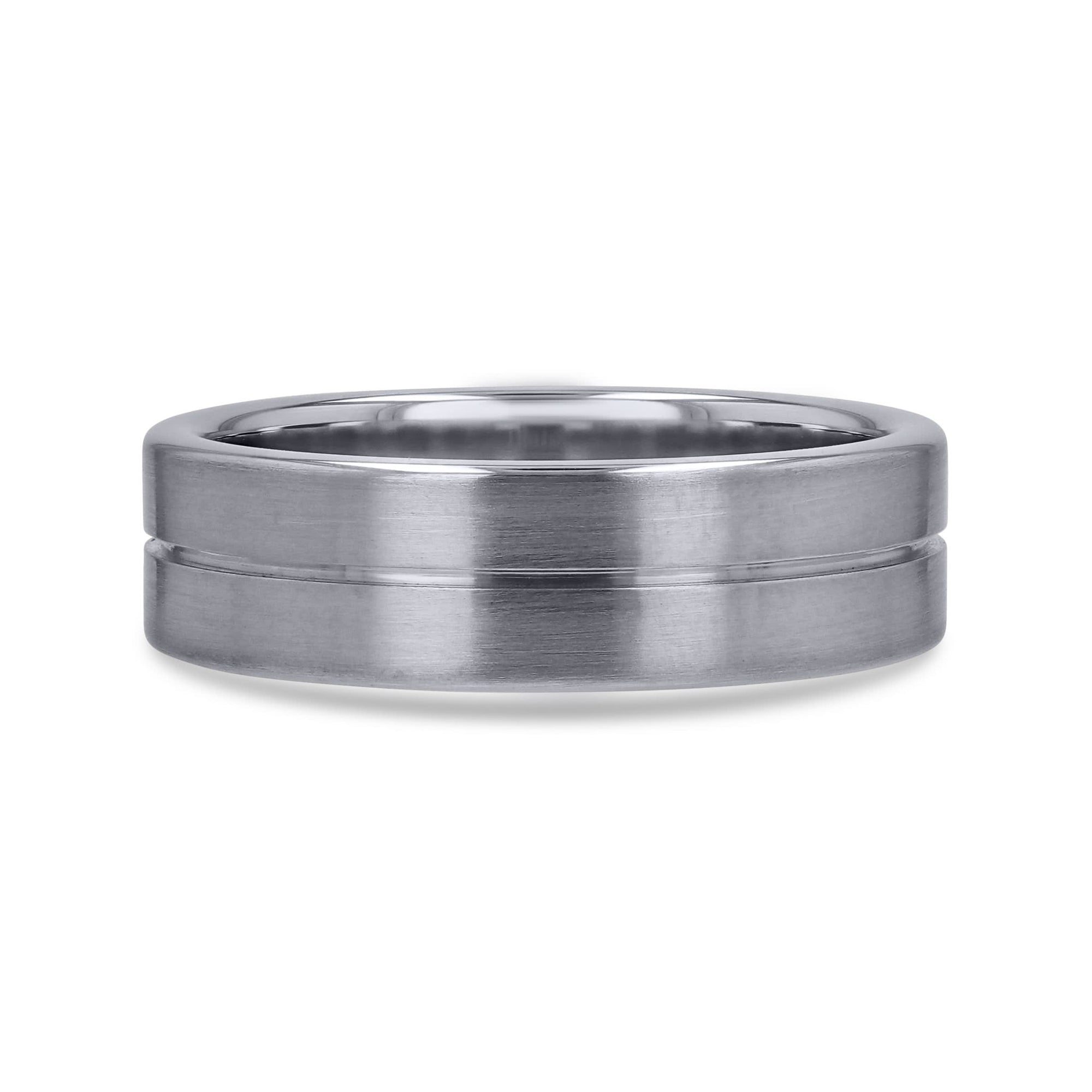 Furrer Jacot 18k White Gold Center Line Band - Skeie's Jewelers