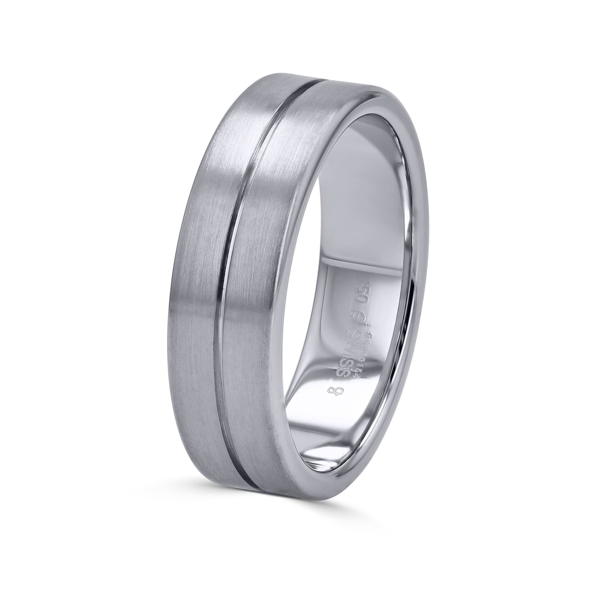 Furrer Jacot 18k White Gold Center Line Band - Skeie's Jewelers