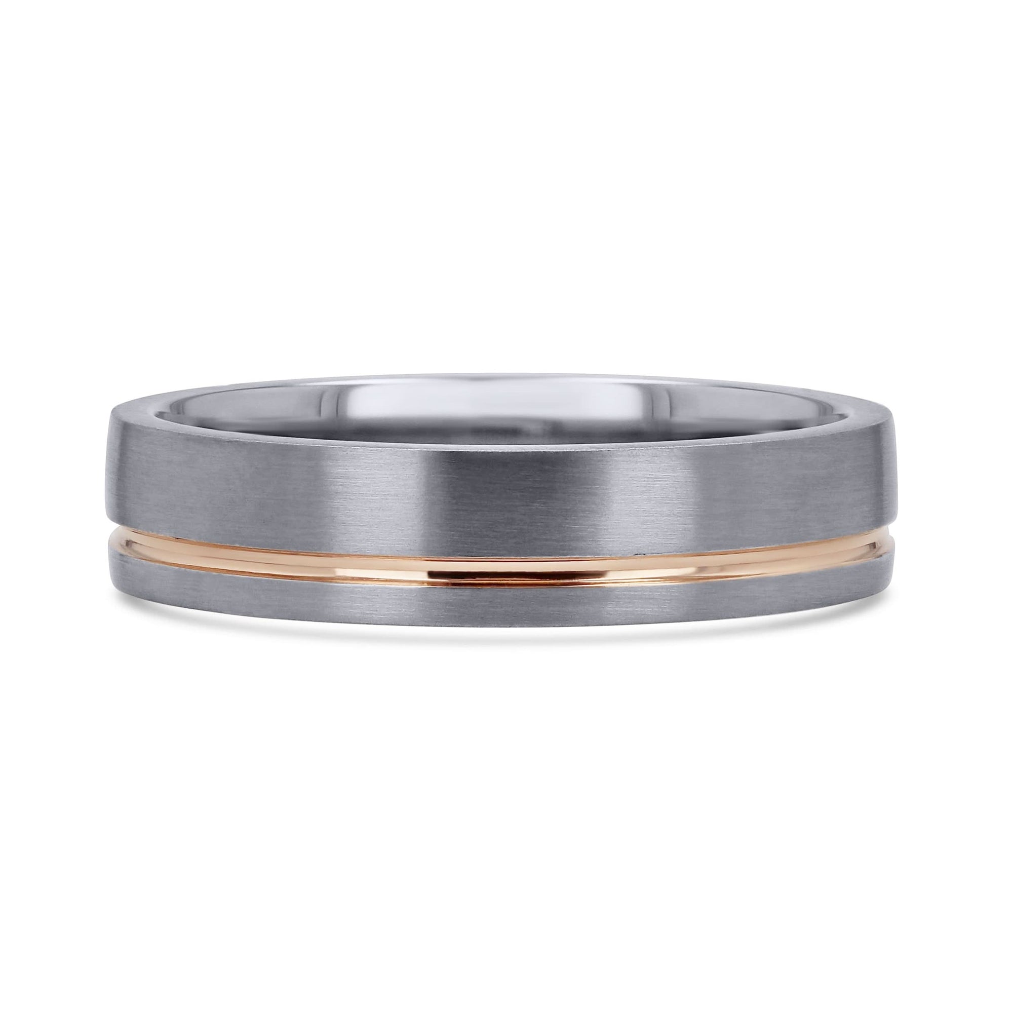 Furrer Jacot 18k White Gold Offset Line Band - Skeie's Jewelers