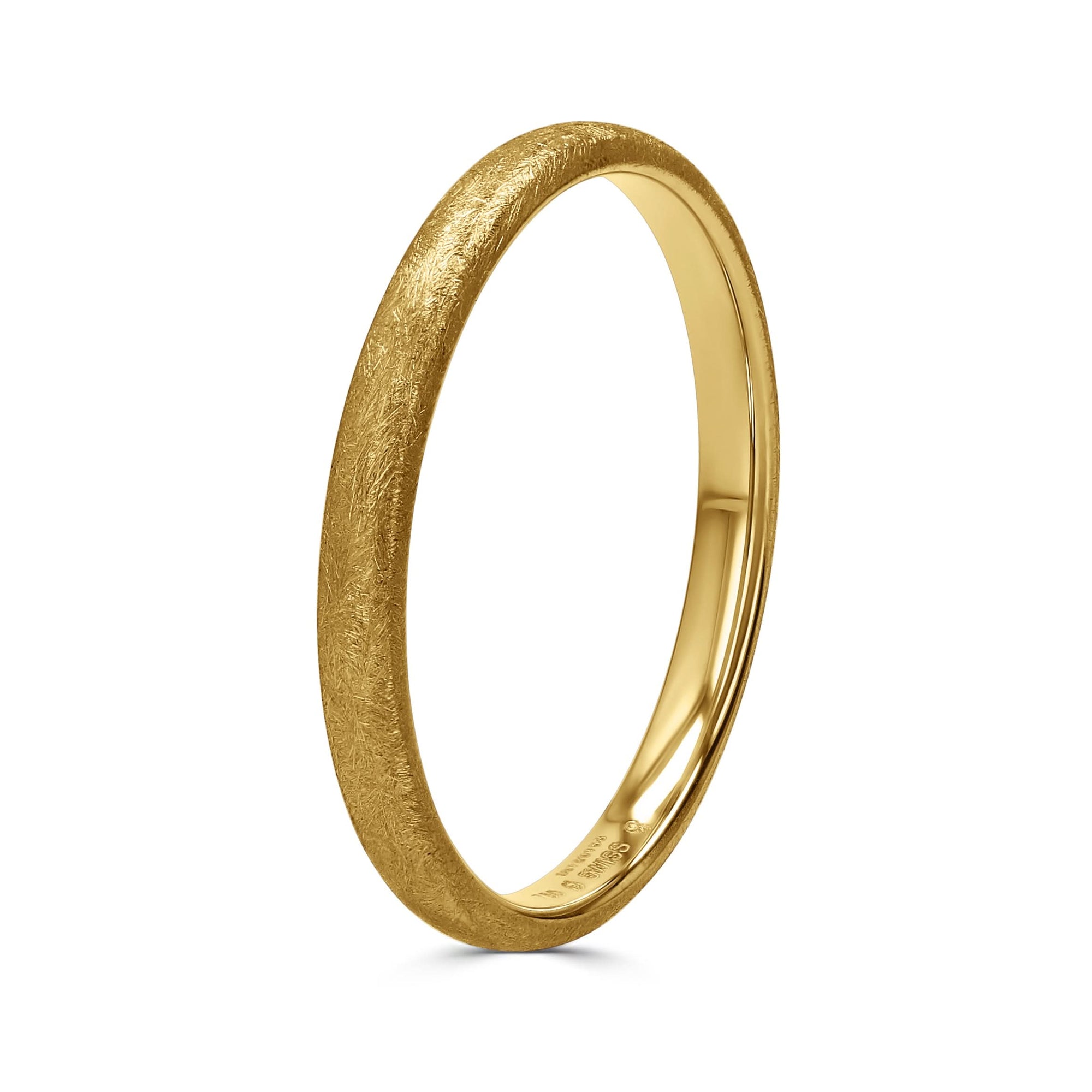 Furrer Jacot 18k Yellow Gold Textured Band - Skeie's Jewelers