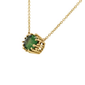 Chrome Tourmaline Claw Basket Pendant Necklace - Skeie's Jewelers