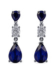 Jye's Pear Shaped Sapphire and Diamond Drop Earrings