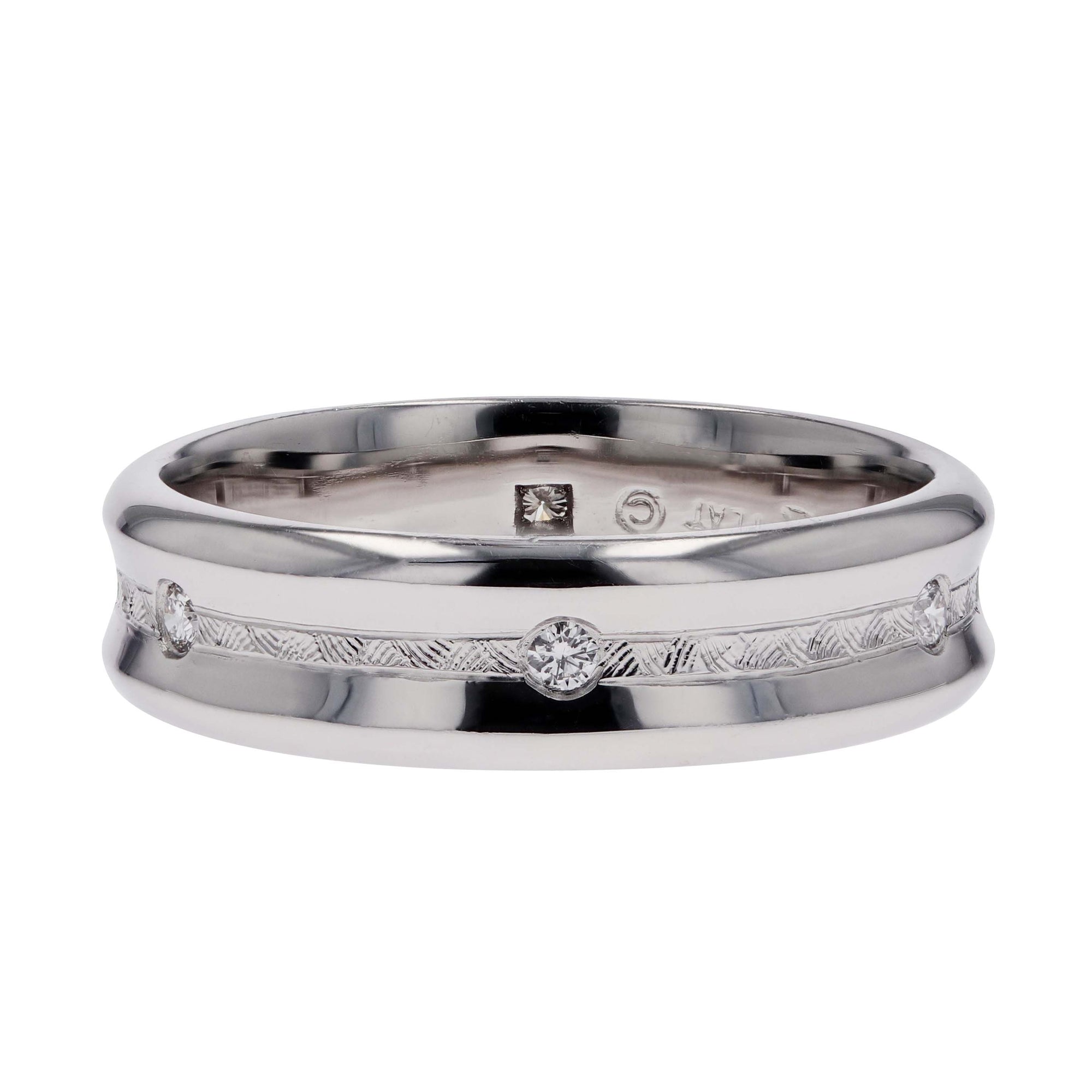 Platinum Channel Men's Wedding Band - Skeie's Jewelers