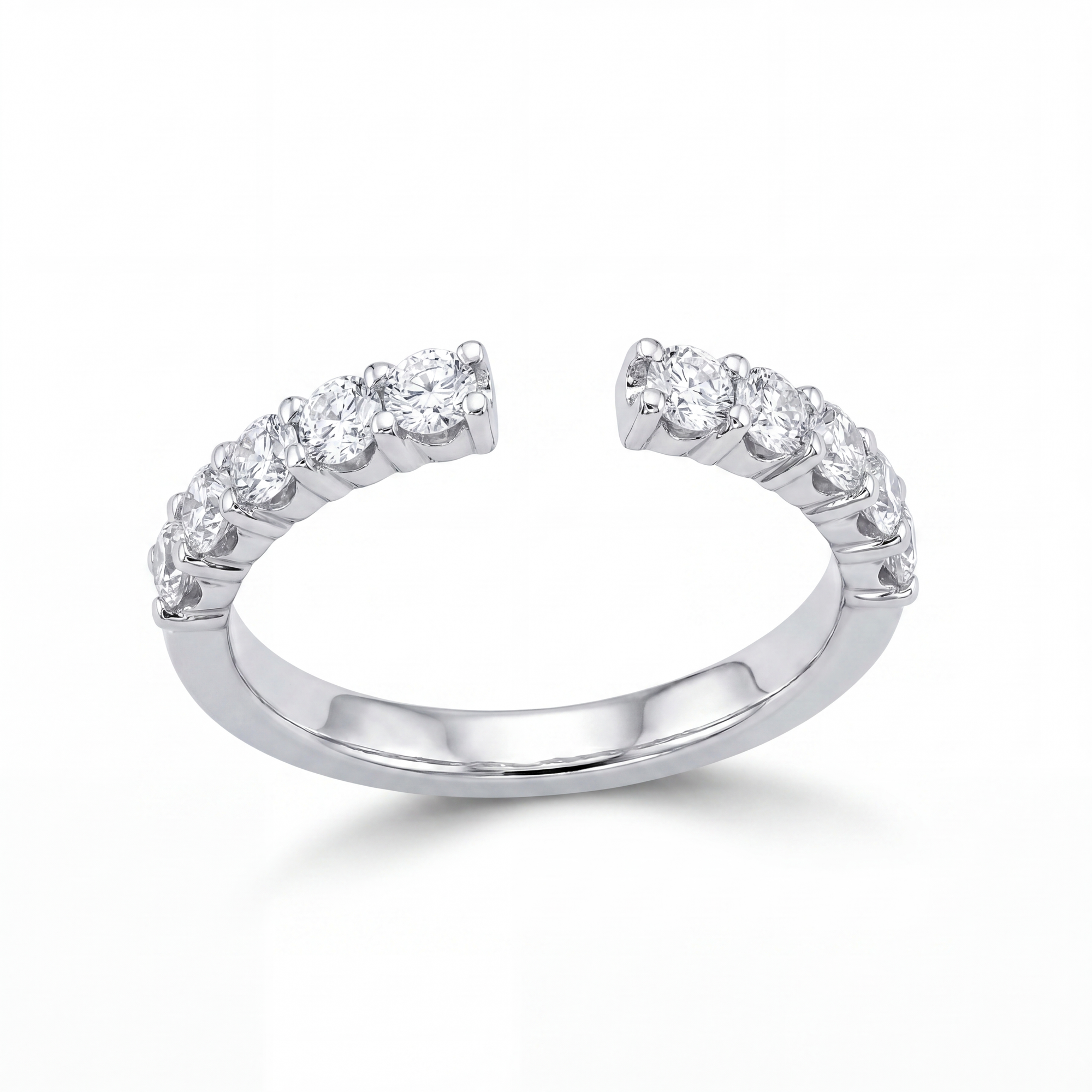 Skeie's 18k White Gold "U" Shaped Band - Skeie's Jewelers