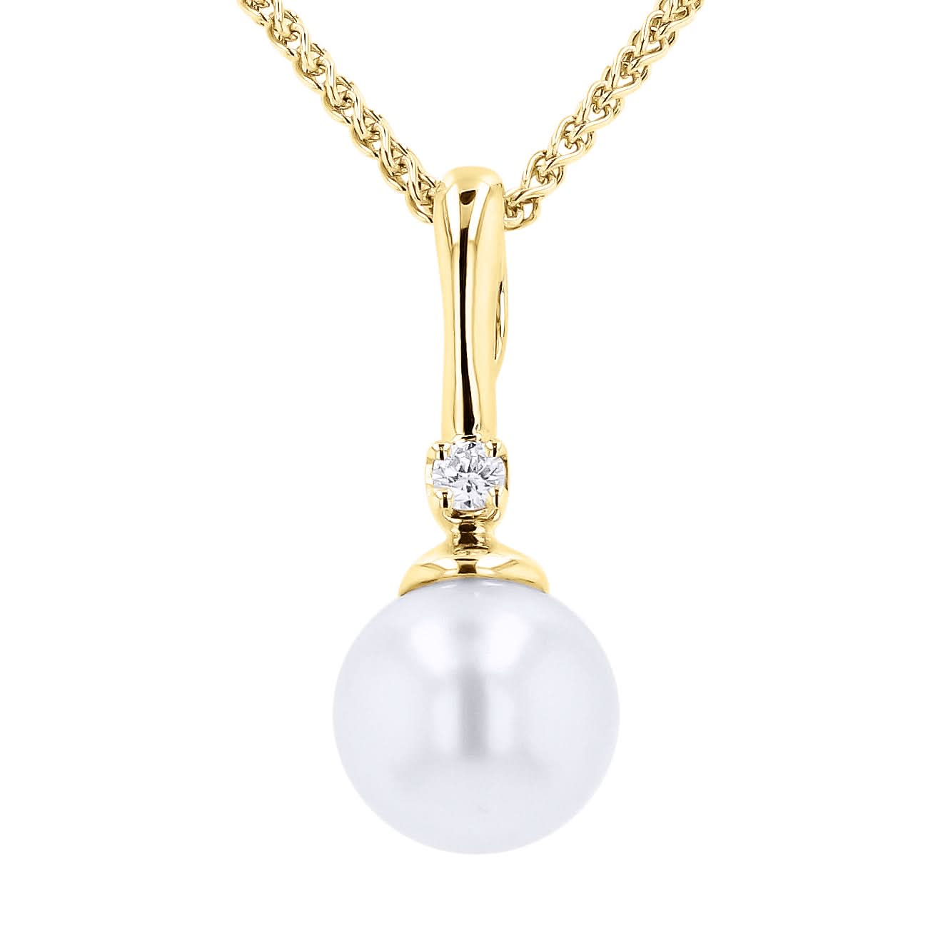 Pearl and Diamond-Accent Pendant - Skeie's Jewelers