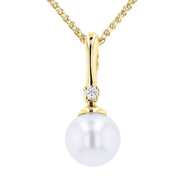 Pearl and Diamond-Accent Pendant