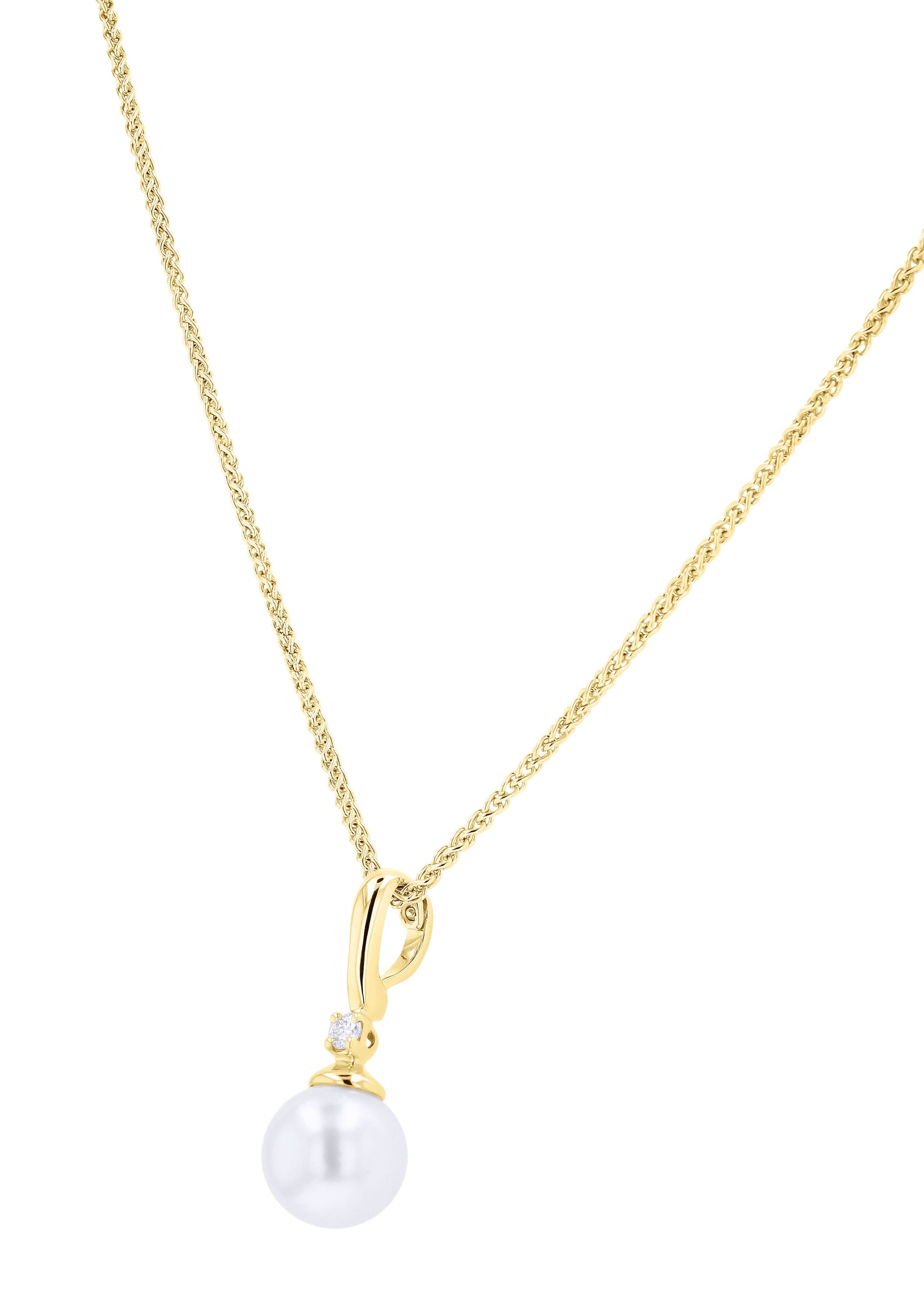 Pearl and Diamond-Accent Pendant - Skeie's Jewelers