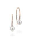 Gabriel & Co. Pearl & Diamond Dangle Earrings - Skeie's Jewelers