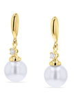Pearl and Diamond-Accent Dangle Earrings - Skeie's Jewelers