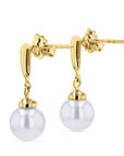 Pearl and Gold Dangle Earrings - Skeie's Jewelers