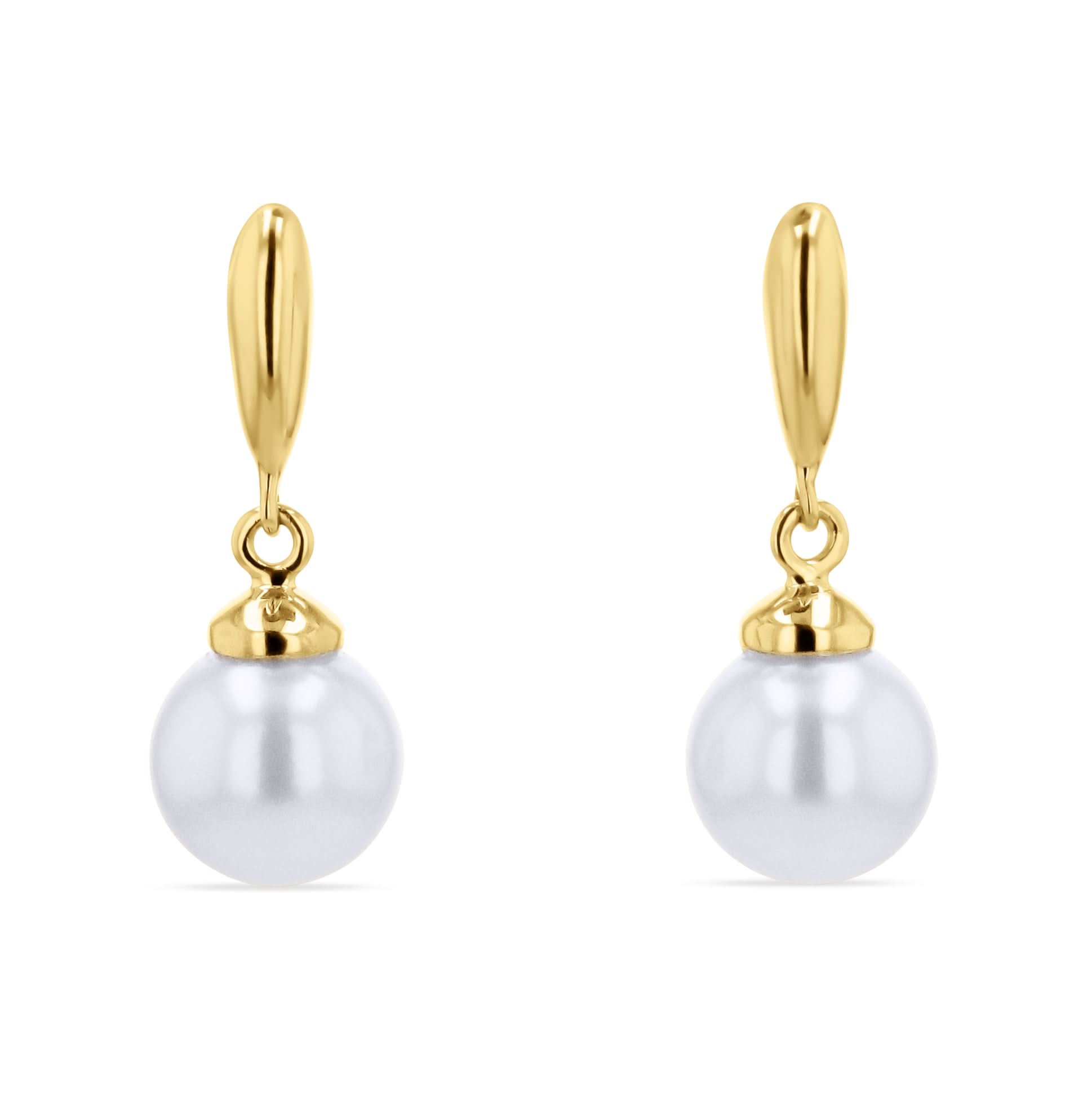 Pearl and Gold Dangle Earrings - Skeie's Jewelers