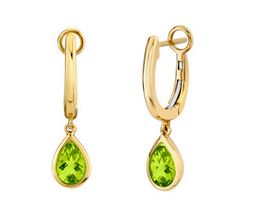 Pear-Cut Peridot Dangle Earrings - Skeie's Jewelers
