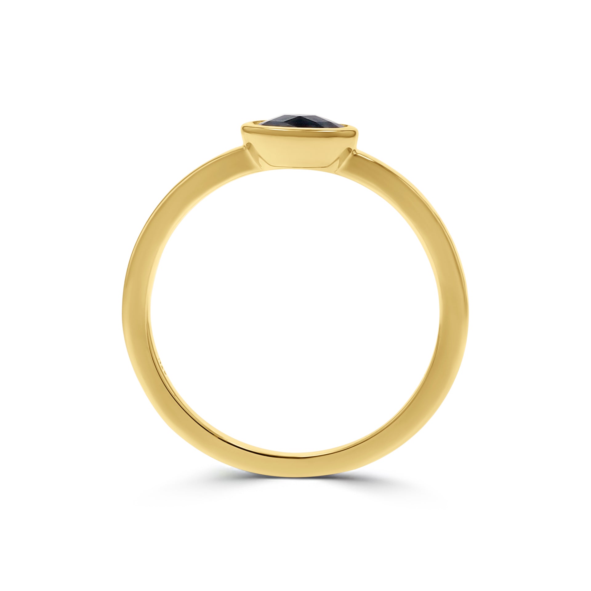 London Blue Topaz Gold Bezel Ring - Skeie's Jewelers