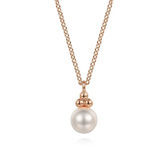 Gabriel & Co. Pearl Bujukan Drop Pendant Necklace