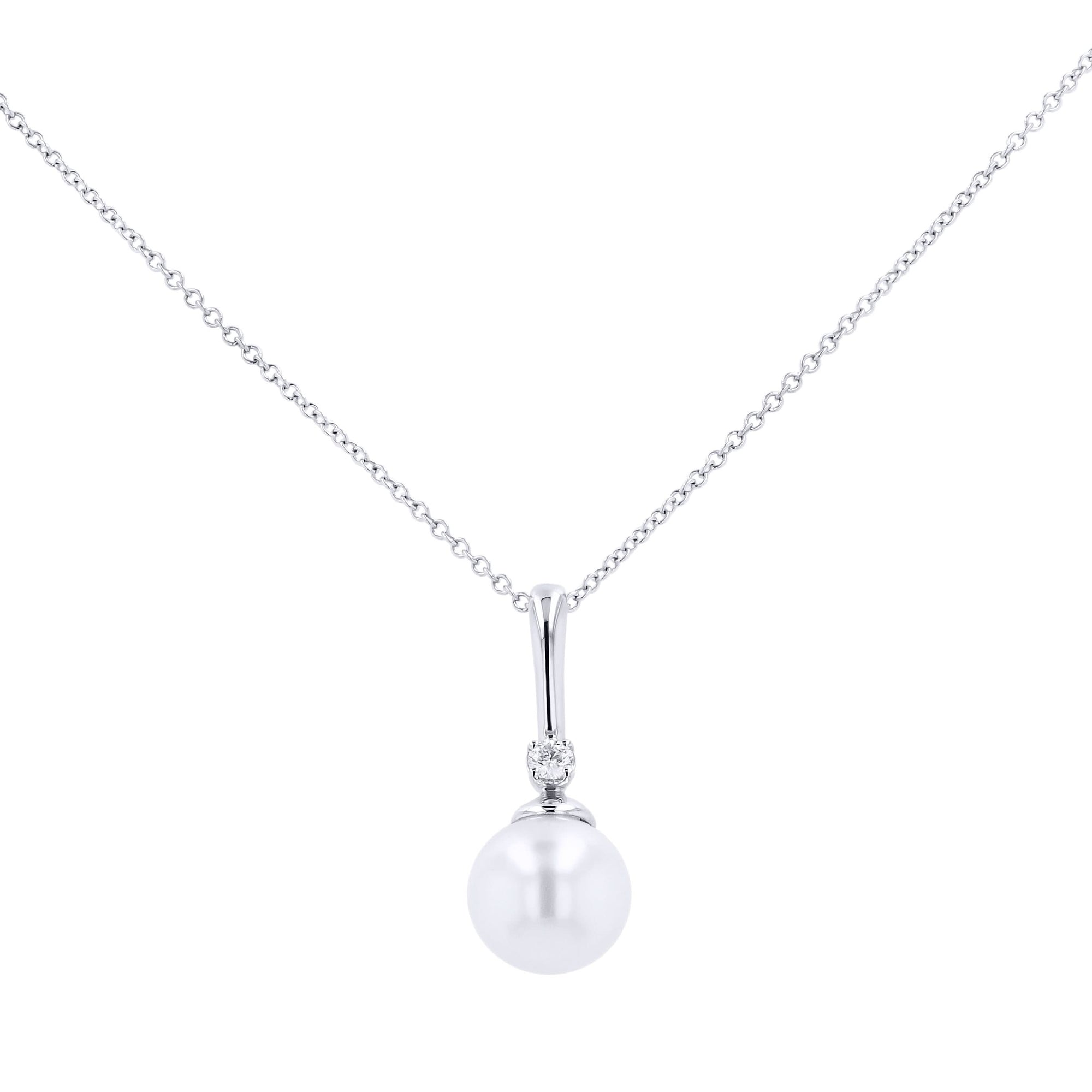 Pearl and Diamond-Accent Pendant - Skeie's Jewelers