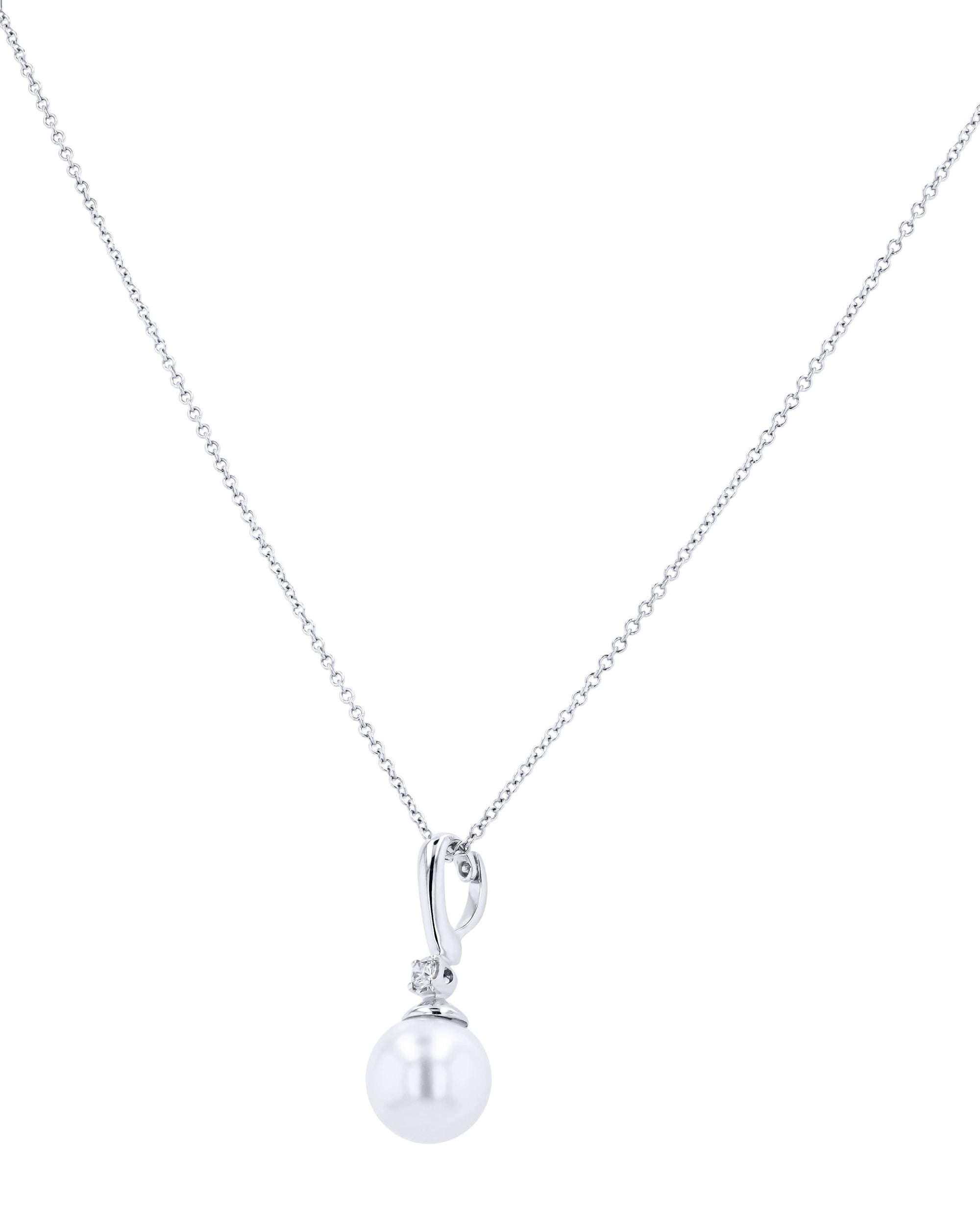 Pearl and Diamond-Accent Pendant - Skeie's Jewelers