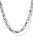 Gabriel & Co Men's Silver Square Figaro Chain