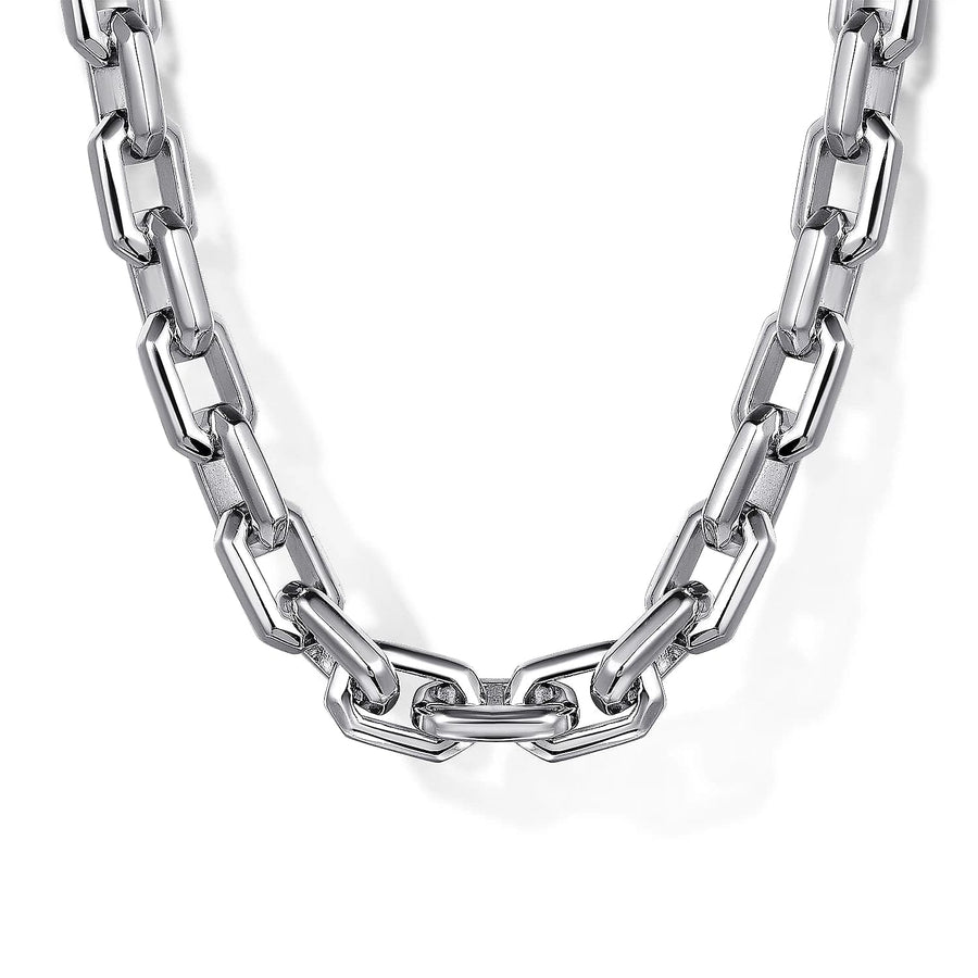 Gabriel & Co. 22 Inch 925 Sterling Silver Faceted Chain Necklace - Skeie's Jewelers