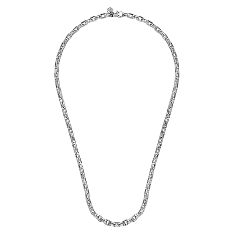 Gabriel & Co. 22 Inch 925 Sterling Silver Faceted Chain Necklace - Skeie's Jewelers