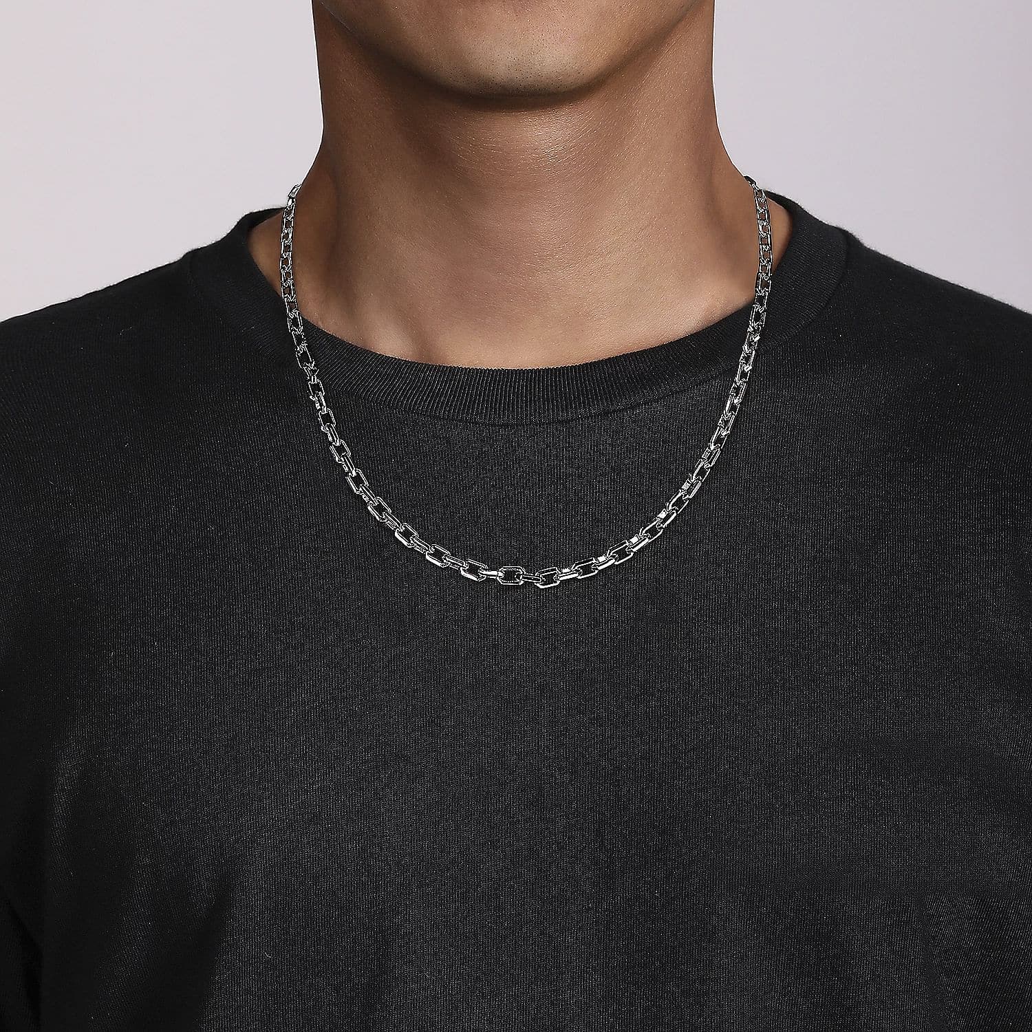 Gabriel & Co. 22 Inch 925 Sterling Silver Faceted Chain Necklace - Skeie's Jewelers