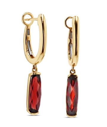 Garnet Dangle Earrings - Skeie's Jewelers