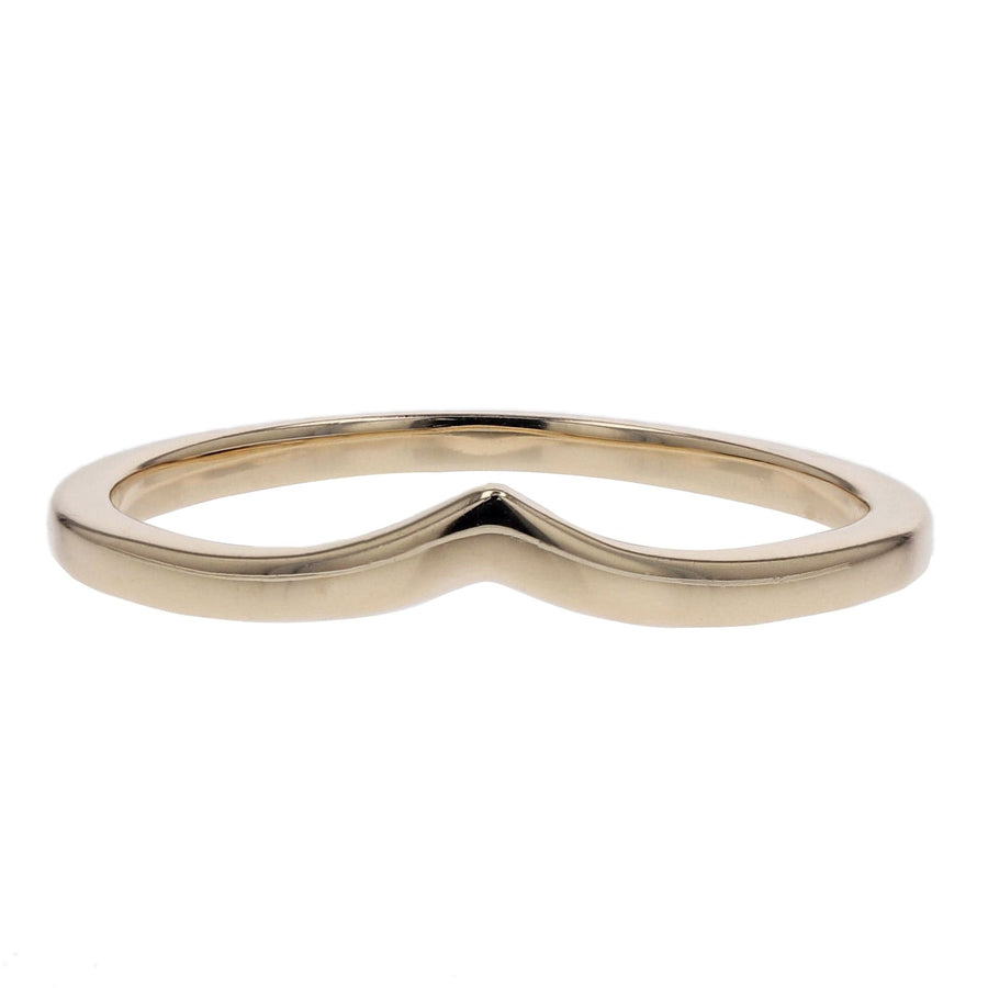 Yellow Gold 'V' Contour Ring - Skeie's Jewelers