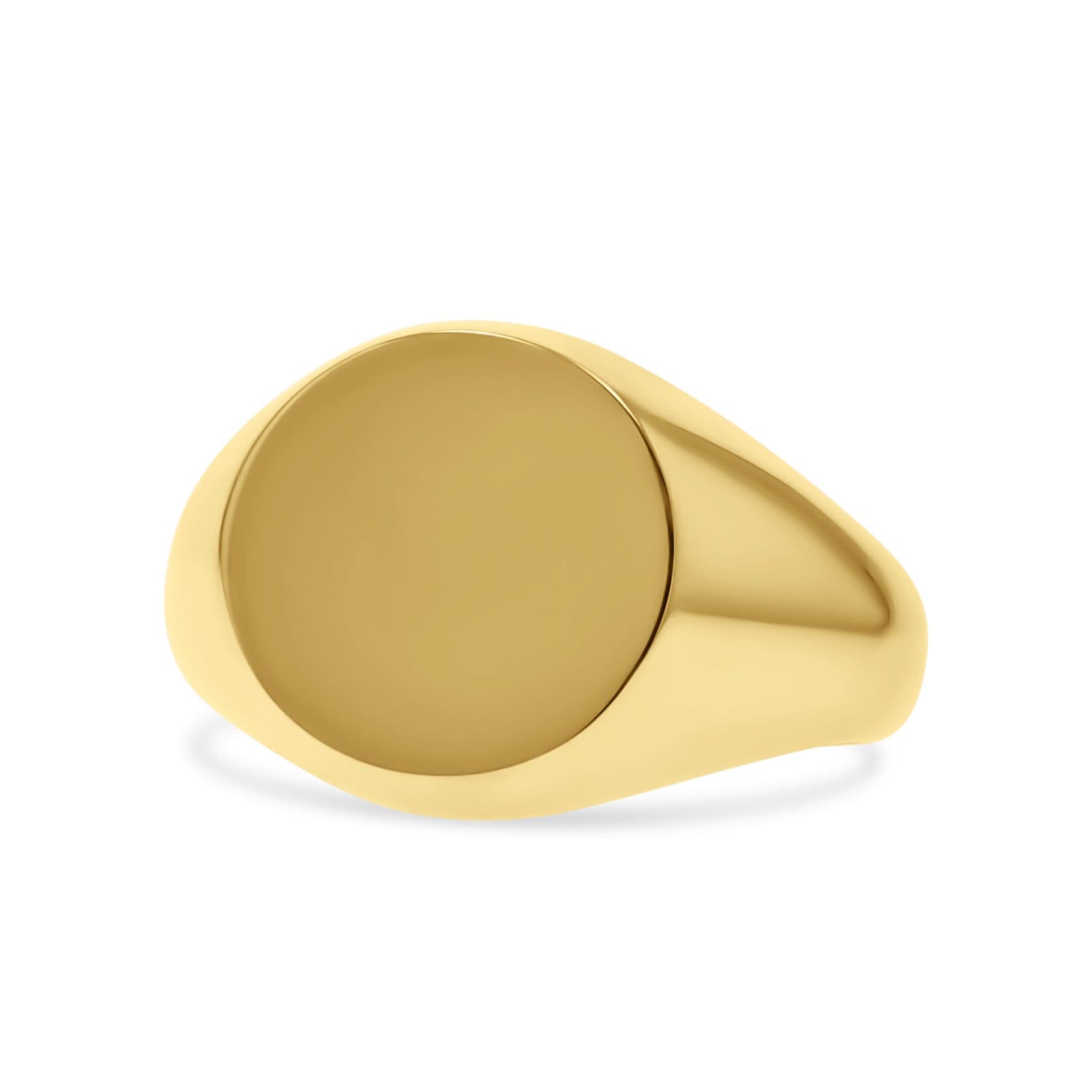 Men's Round Gold Signet Ring - Skeie's Jewelers