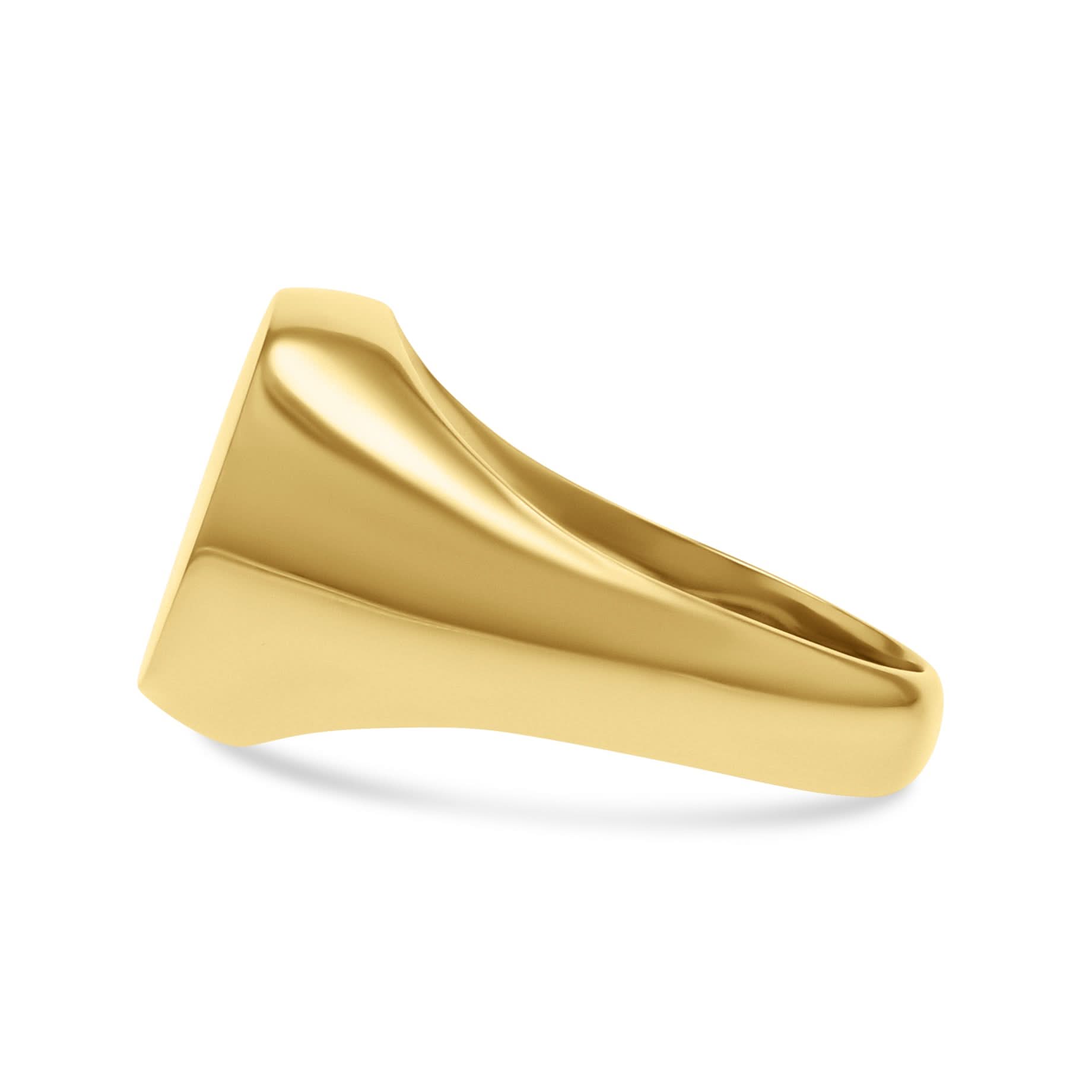 Men's Round Gold Signet Ring - Skeie's Jewelers