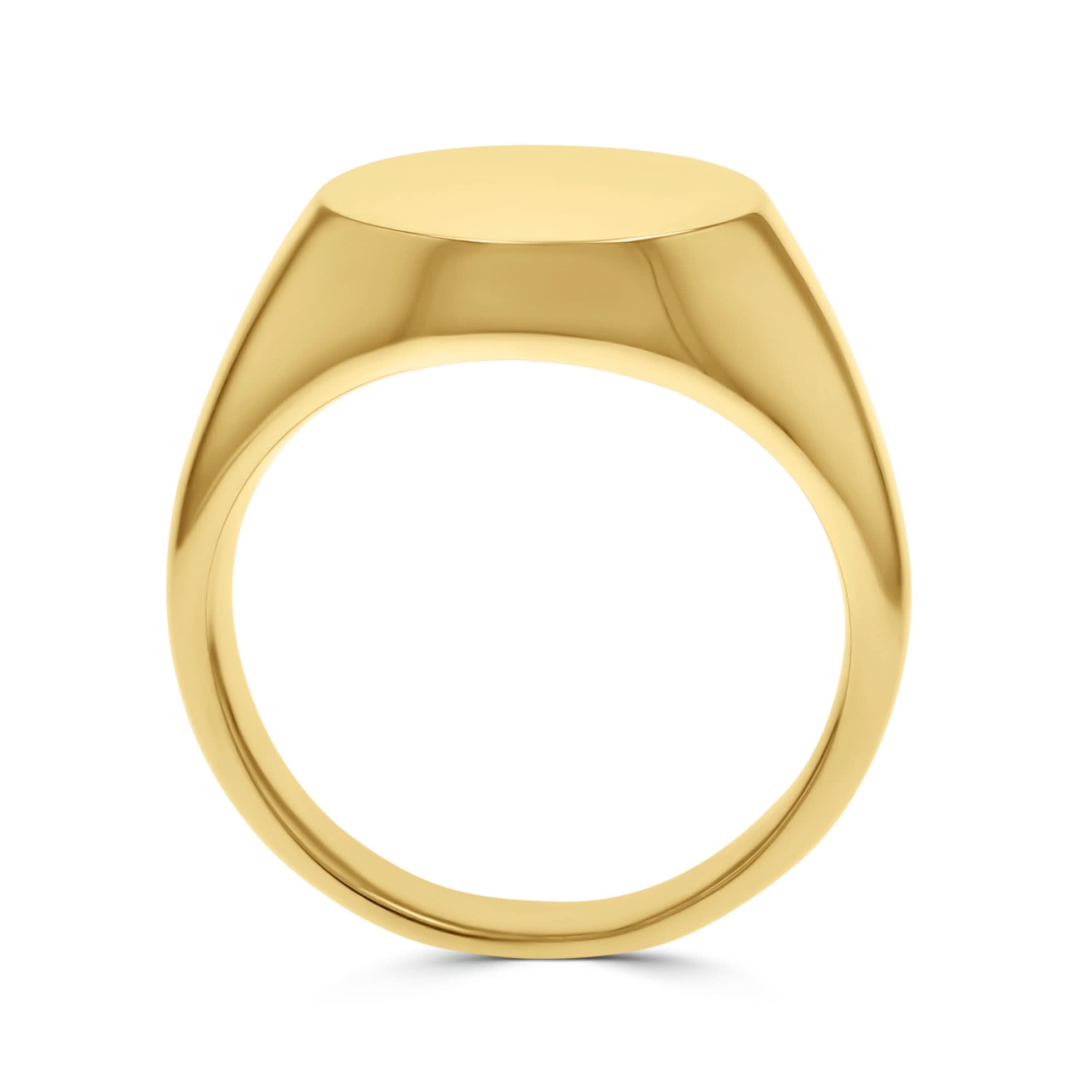 Men's Round Gold Signet Ring - Skeie's Jewelers