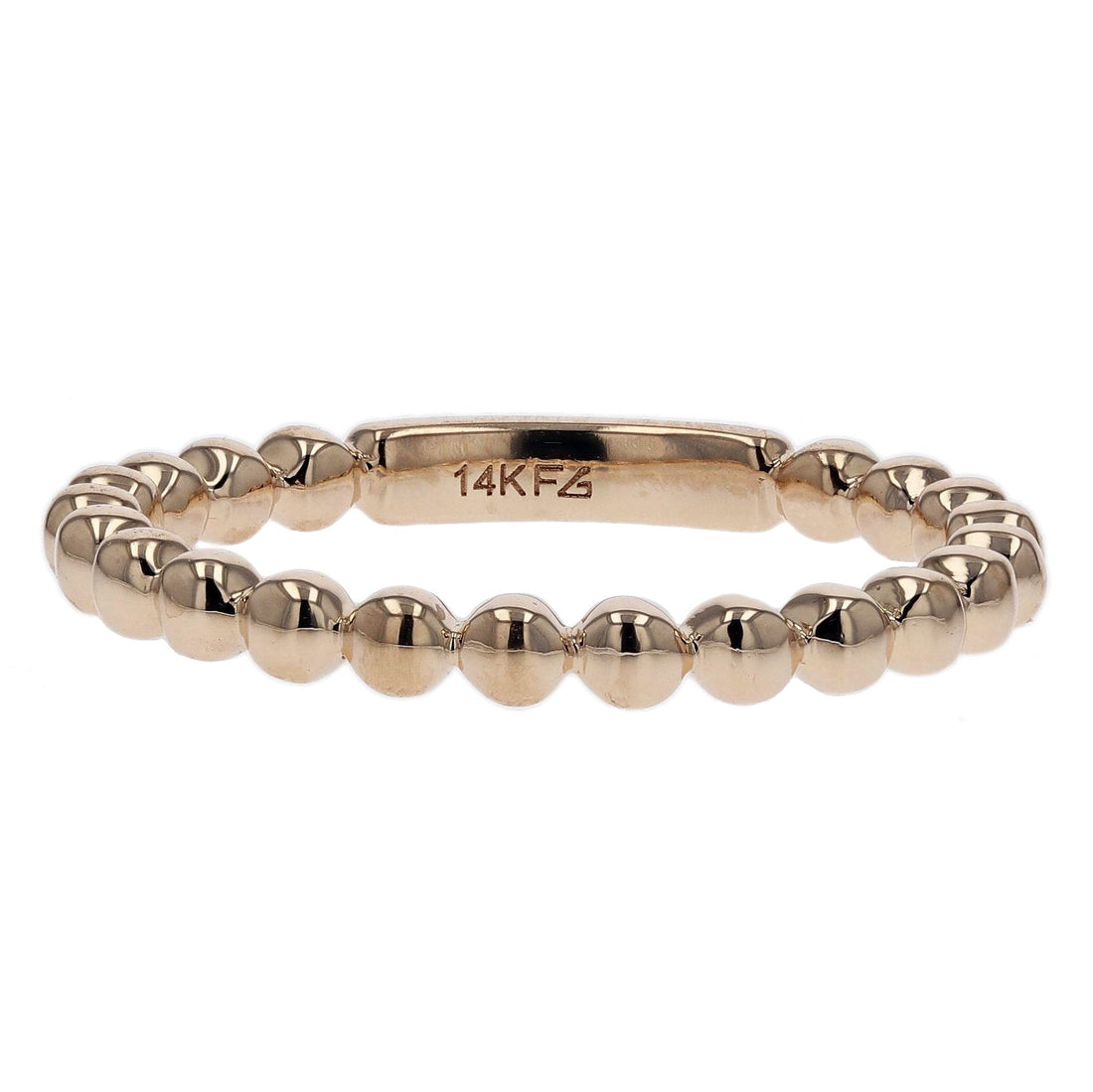 Yellow Gold Bead Stacking Band - Skeie's Jewelers