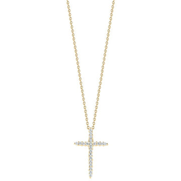 Roberto Coin Diamond Cross Pendant Necklace - Skinny