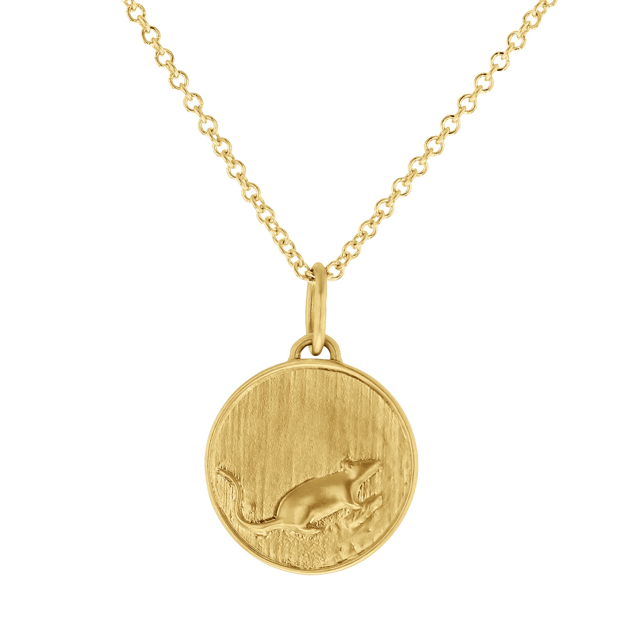 The Lion & The Mouse Small Aesop Medallion - Skeie's Jewelers