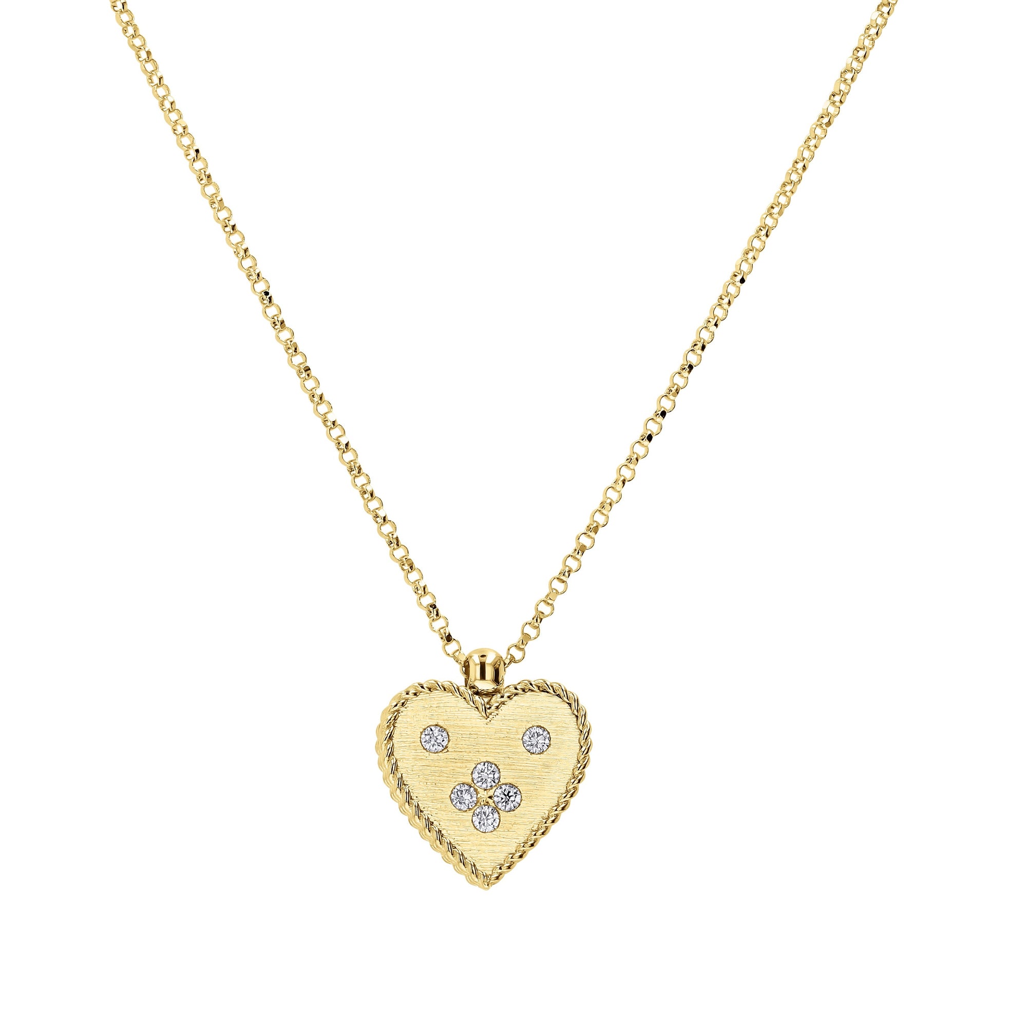 Roberto Coin Yellow Gold Venetian Princess Heart Necklace - Skeie's Jewelers
