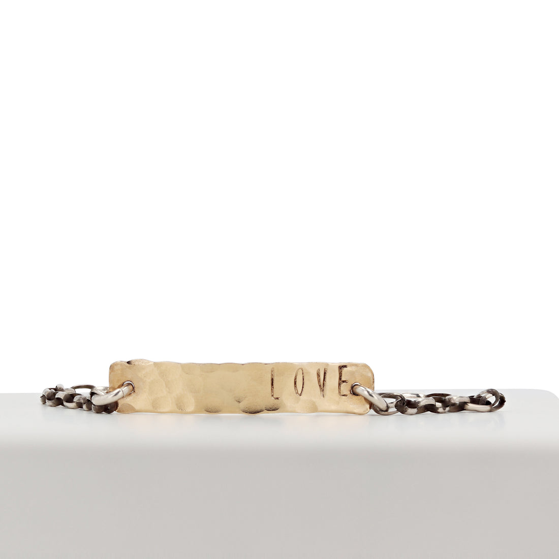 Arianna Nicolai Love-Stamped Bar Bracelet