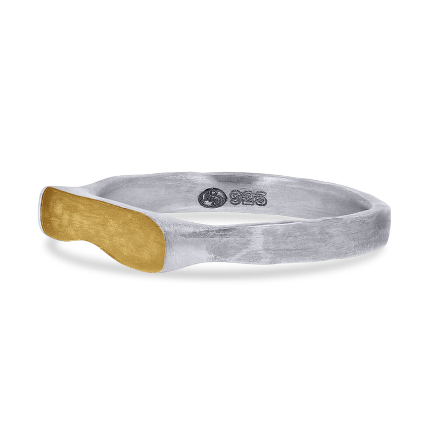 Lika Behar Stockton Sterling Silver and 24kt Gold Ring