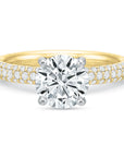 Three-Row Pave Diamond Engagement Ring - Skeie's Jewelers
