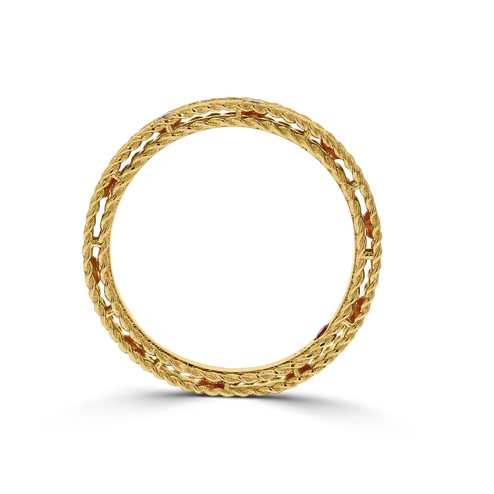 Roberto Coin Flush-Set Diamond Princess Band - Skeie's Jewelers