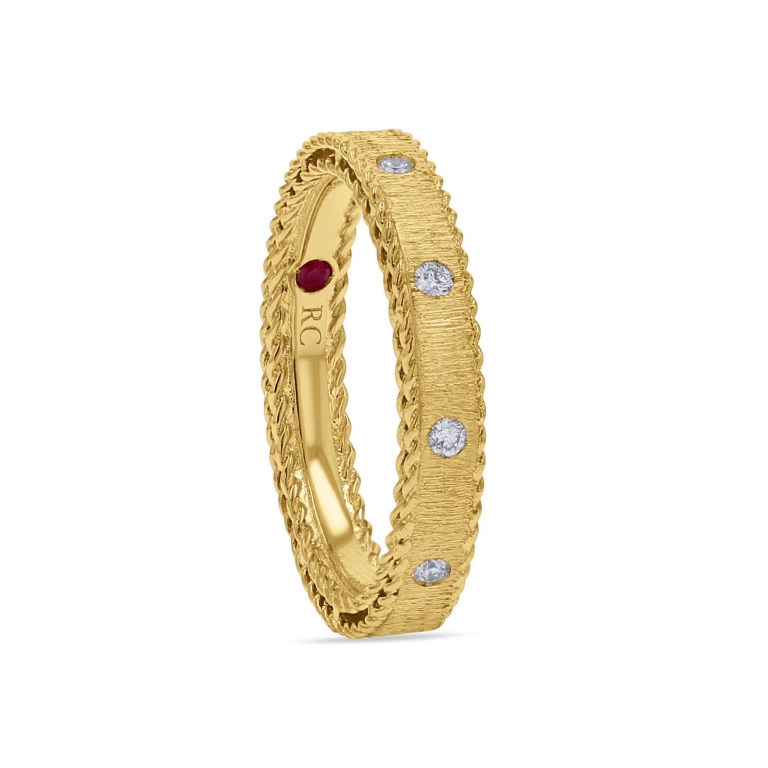 Roberto Coin Flush-Set Diamond Princess Band - Skeie's Jewelers