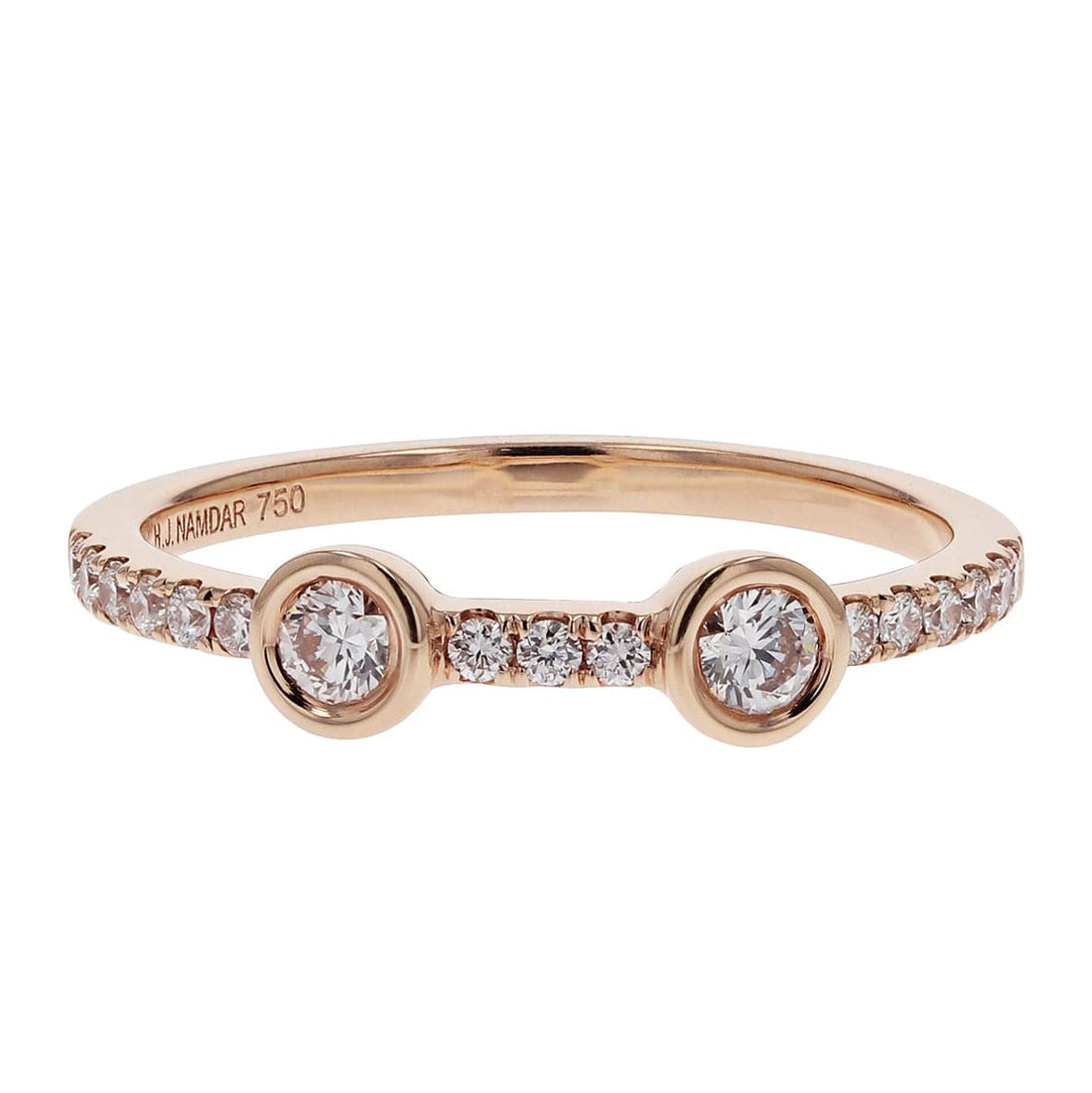 Rose Gold Diamond Wedding Band - Skeie's Jewelers