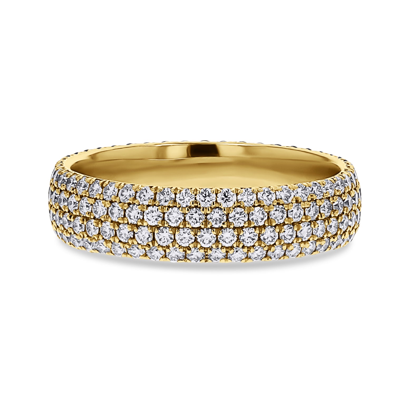 4-Row Pave Diamond Eternity Band - Skeie's Jewelers