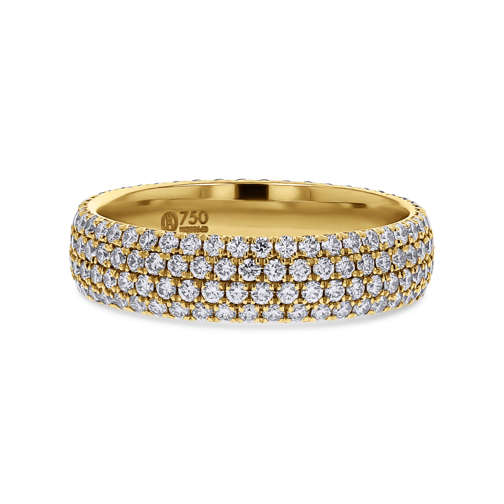 4-Row Pave Diamond Eternity Band - Skeie's Jewelers