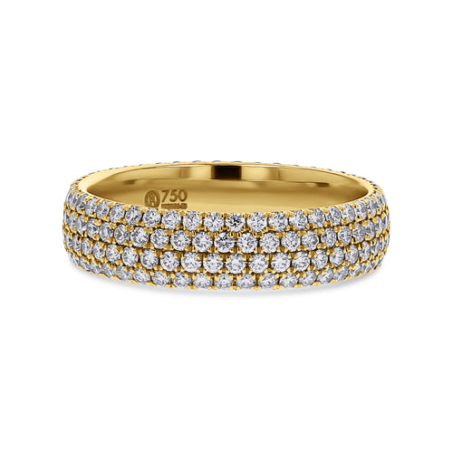 4-Row Pave Diamond Eternity Band - Skeie's Jewelers
