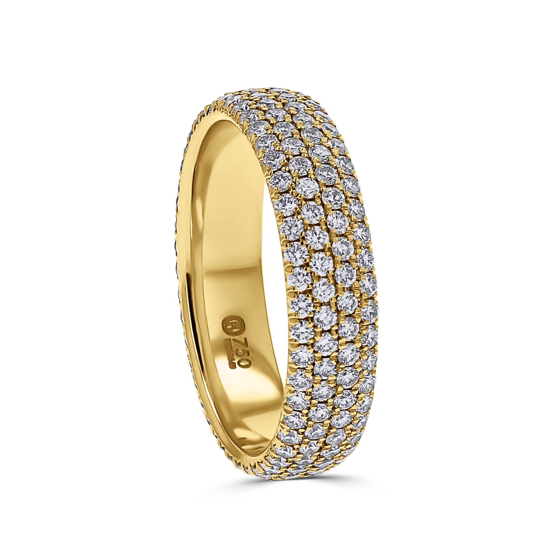 4-Row Pave Diamond Eternity Band - Skeie's Jewelers