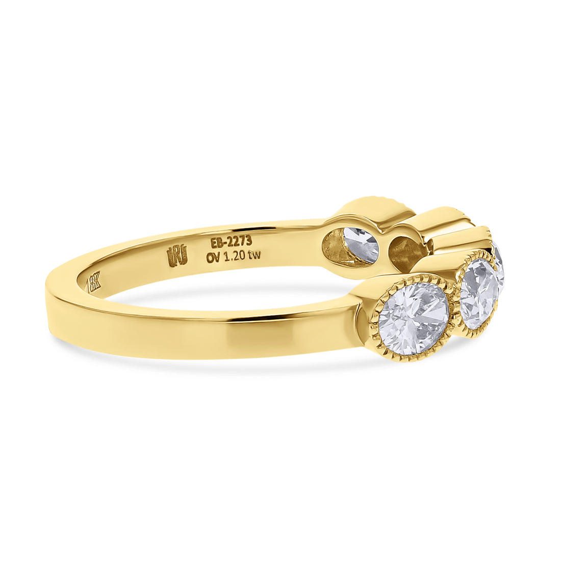 Skeie's Legacy Collection Beaded Oval Diamond Band