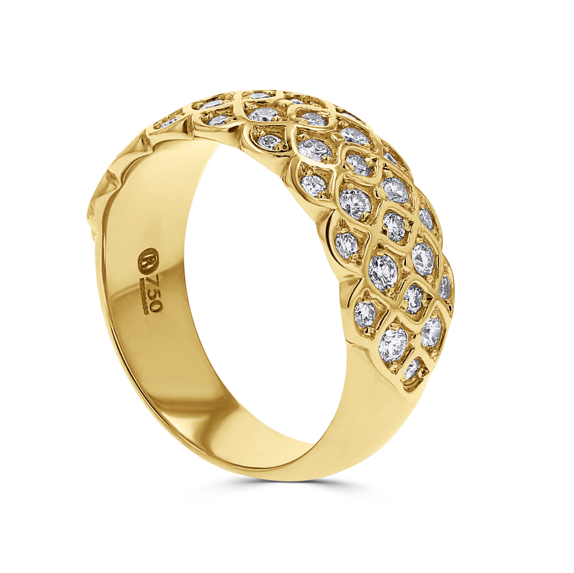 Five-Row Diamond Lattice Ring - Skeie's Jewelers